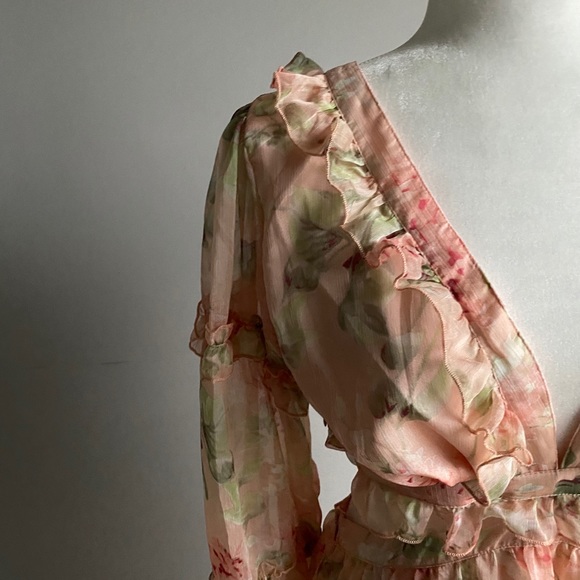 Ophelia Lace Up Floral Dress - Picture 10 of 10